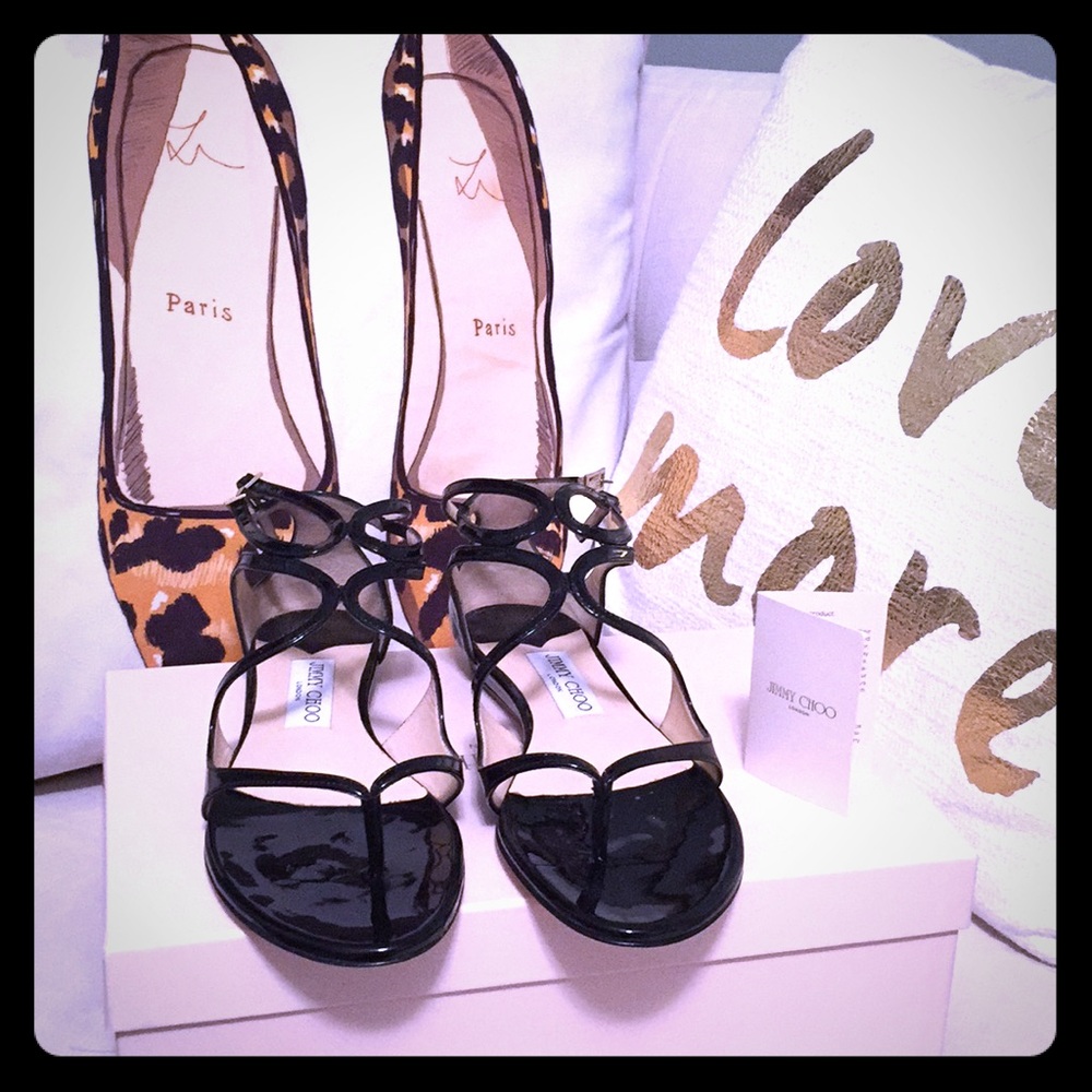 🆕 Jimmy Choo London Patent Leather Leja Sandal